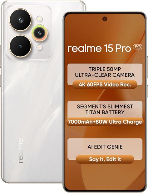realme 15 Pro 5G (Flowing Silver, 8GB RAM, 128GB Storage) | 6.8" FHD+ ...