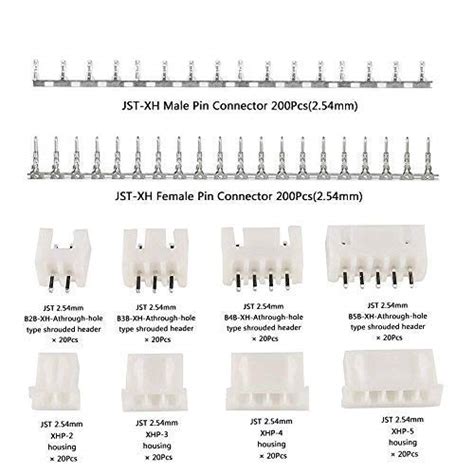 Buy YUNIQUE UK ® 560 Pieces JST connector kit with 2.54 mm JST-PH 2/3/4 ...