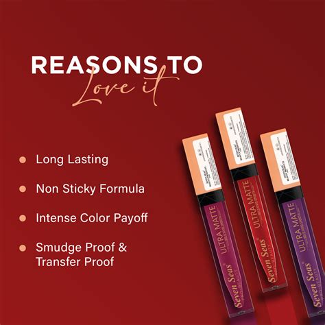 Seven Seas Ultra Matte Non Transfer Liquid Lipstick – Seven Seas Cosmetics