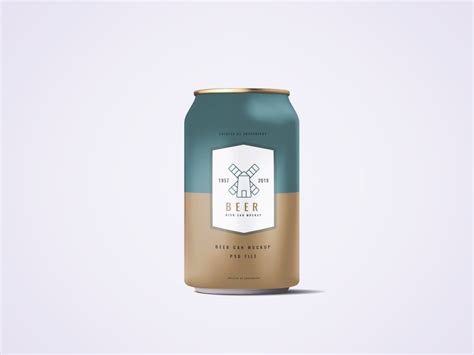 330ml Soda Or Beer Can Mockup - graphberry.com