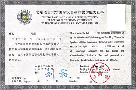 国际中文教师教学能力证书培训班2022春季课程-北京语言大学培训学院