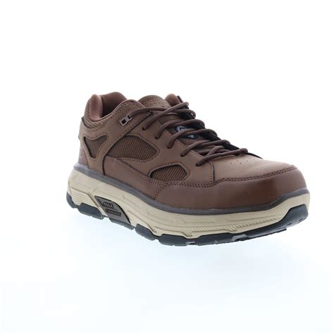 Skechers Work Relaxed Fit Max Stout Alloy Toe Mens Brown Athletic Shoe ...