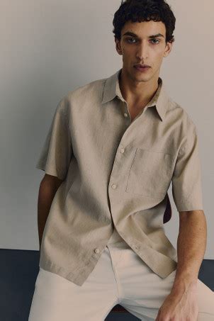 Men's Linen Shirts | Long Sleeve Linen Shirts | H&M IN