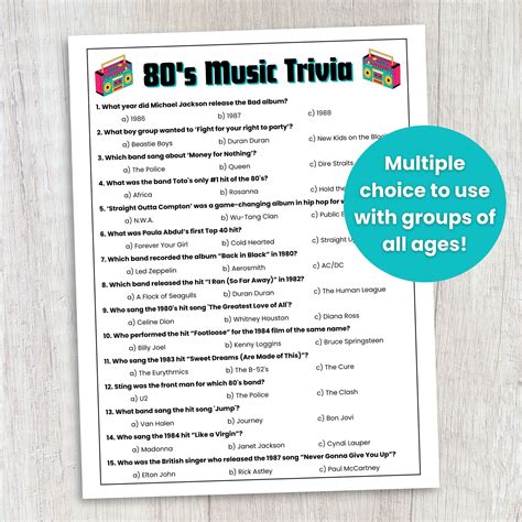 80S Music Trivia