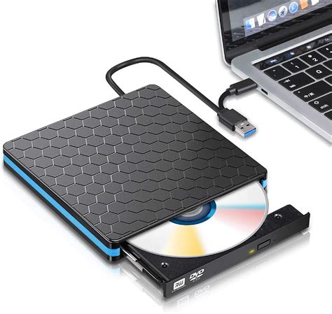 Amazon.com: External DVD Drive, M WAY USB 3.0 Type C CD Drive, Dual ...
