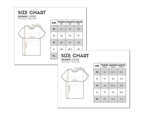 Gildan Youth Shirt Sizes Chart at Nell Velez blog