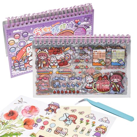 Buy Cartoon Girl Sticker Book for Journaling - Kawaii Sticker ...