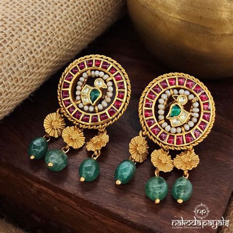 Silver Gold Plated Earrings – Nakoda Payals