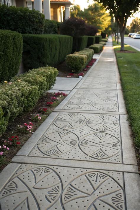 20+ Stylish Concrete Sidewalk Design Ideas