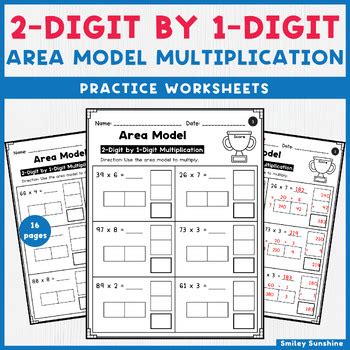Area Model Multiplication 2-Digit by 1 Digit 的图像结果