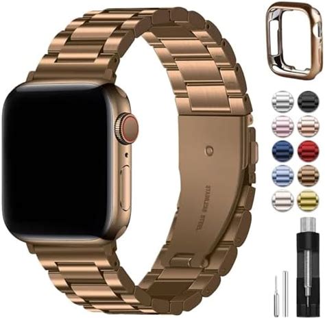 Fullmosa Compatible Apple Watch Straps 38mm 40mm 41mm, Stainless Steel ...