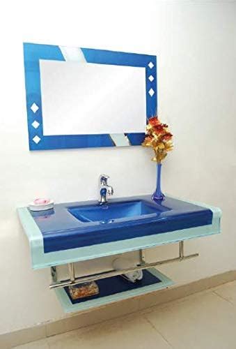 Glass Wash Basin Designer Black Color L Bend Attractive Flower Design ...