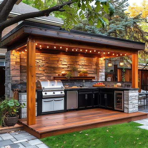 backyard_kitchen 6 in 2025 | Outdoor bbq kitchen, Backyard kitchen ...