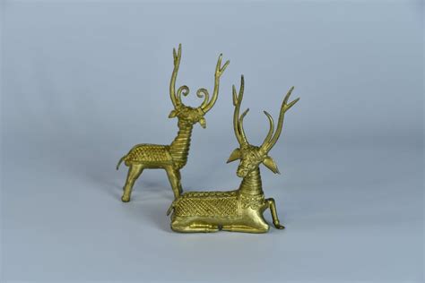 Buy Handcrafted Dhokra Deer Brass Table Decor Online – Sowpeace