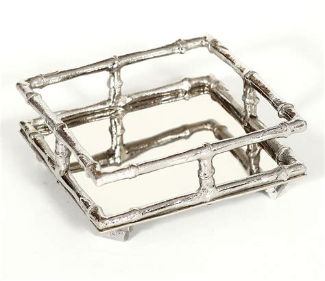 Gold Bamboo Cocktail Napkin Holders, Set of 4 - Dessau Home - ST396