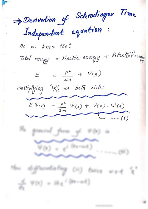 SOLUTION: Schrodinger time independent equation - Studypool
