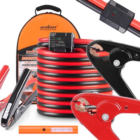 25 FT Jumper Cables, 1-Gauge 800A Heavy Duty Jumper Battery Cables 25 ...