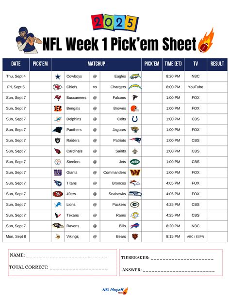 Nfl Pickem Week 8 Printable Image Of Amazon