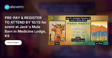 PRE-PAY & REGISTER TO ATTEND BY 10/13 for event at Jacks Mule Barn in ...