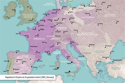 Map: Napoleon’s Empire at Its Greatest Extent in 1812 | TheCollector