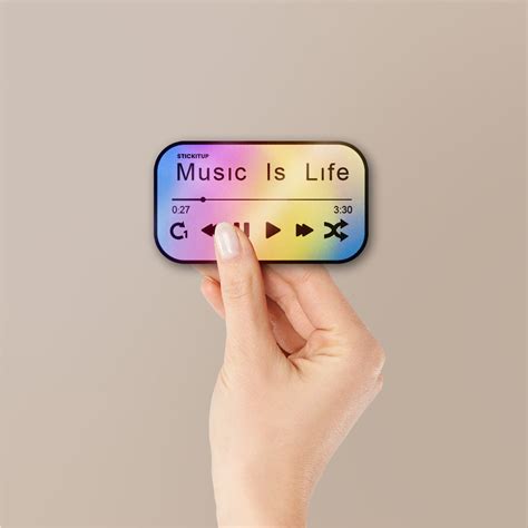 Music Is Life Sticker Holographic Stickers