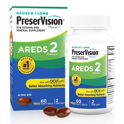 PreserVision Eye Vitamin and Mineral Supplement, Areds 2 Formula, 60 ...