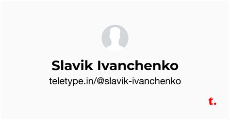 Slavik Ivanchenko — Teletype