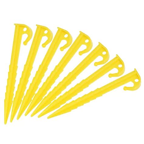 5.5 Inch Plastic Serrated Edges Camping Tent Stakes Pegs With Hook ...