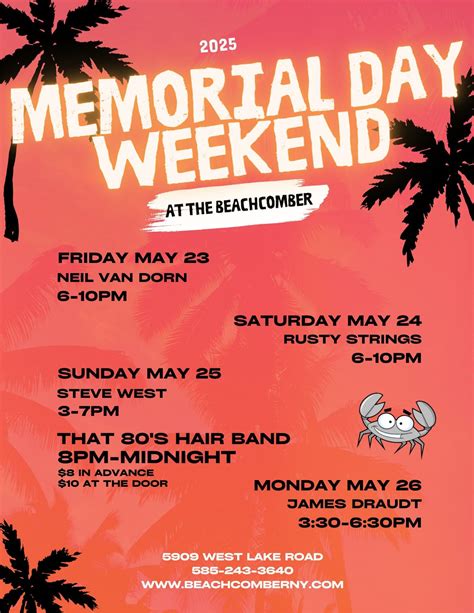 That 80s Hair Band Memorial Day Weekend, 5909 W Lake Rd, Conesus, NY ...