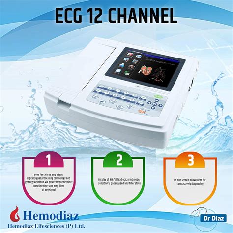 Dr Diaz 12 Channel ECG Machine with Interpretation | 12 Lead ECG ...
