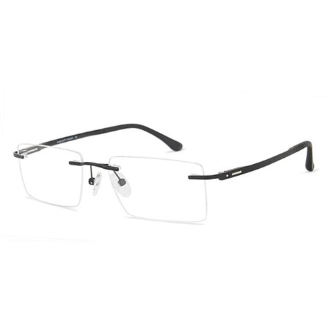 Buy Black Rimless Rectangle Lenskart Air Flex VC E13278 - C1 Eyeglasses ...