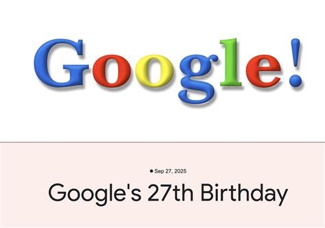 Le 27ème anniversaire de Google