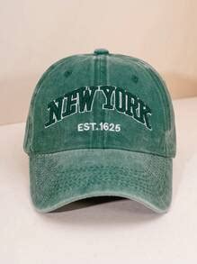 1pc Unisex Embroidered NEW YORK Washed Baseball Cap Outdoor Adjustable ...