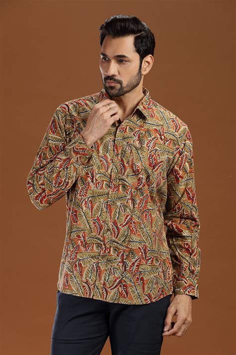 Elevate Your Style: Kalamkari organic Hand Block Print Cotton Shirt ...