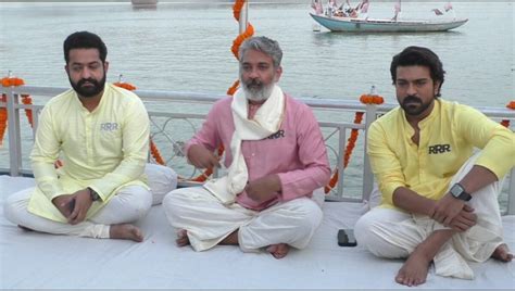 Ram Charan, Jr NTR, SS Rajamouli and Team RRR reach Varanasi. See pics ...