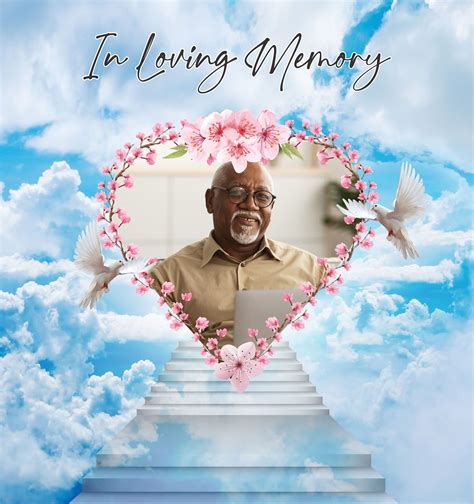 In Loving Memory PNG Photo Template Memorial PNG Funeral - Etsy UK