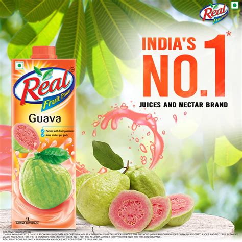 Buy Real Fruit Juice, Guava, 1L (Pack of 2) Online at Lowest Price in ...