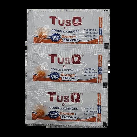 TUSQ D COUGH LOZENGES ORANGE FLAVOUR TABLET 6'S Price, Uses, Side ...