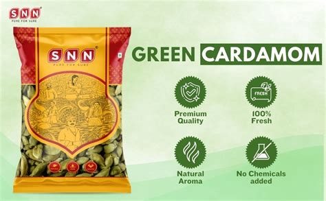 SNN Green Cardamom |Hari Elaichi Dana | Fresh Whole Big Size Hari ...