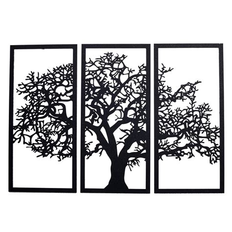 Wooden Wall Decoration Tree Frame Black – My Creatives