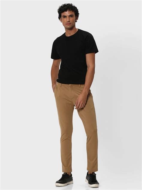 Buy Black Ankle Length Stretch Chinos Trouser Online at Muftijeans
