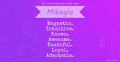 The hidden meaning of the name Mikayla | Namious