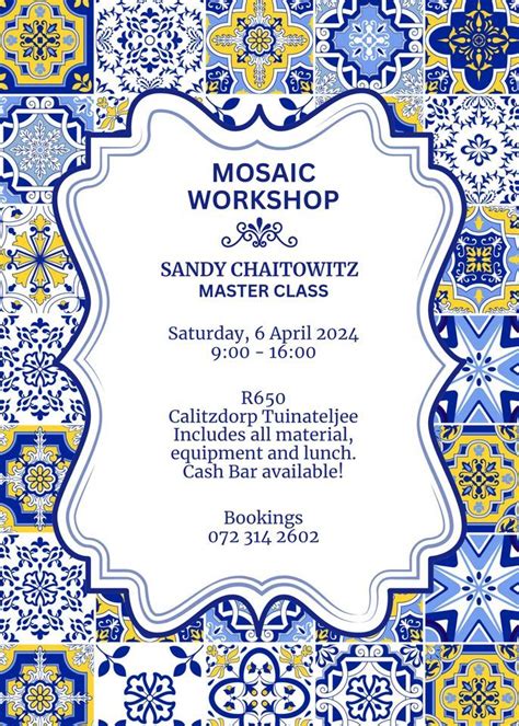 MOSAIC MASTER CLASS, 30 Voortrekker street, Calitzdorp, South Africa ...
