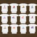 First 1-12 Month Milestone Baby Rompers | Monthly Onesies Set of 12