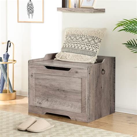 Buy HOOBRO Storage Chest, Storage Bench with Safety Hinge, Retro ...