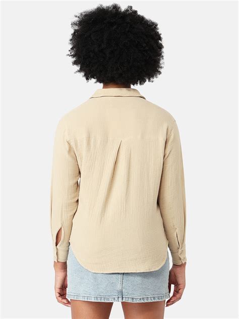 Buy Women Oatmilk Slim Fit Oversized T-Shirt | Kraus Jeans