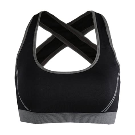 Buy Large, Black : Generic Women Medium Support Cross Back Wireless ...