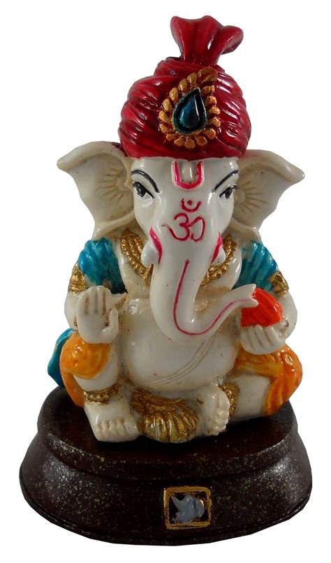 Buy Small Sitting Feta / Pheta / Turban Ganesha / Ganpati Idol / Statue ...