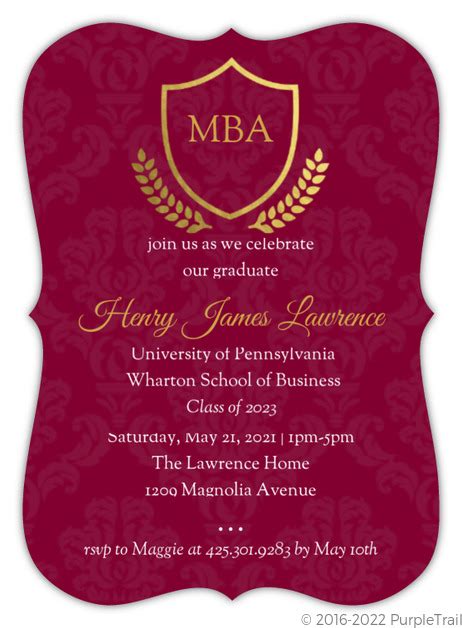 MBA Graduation Invitations 的图像结果