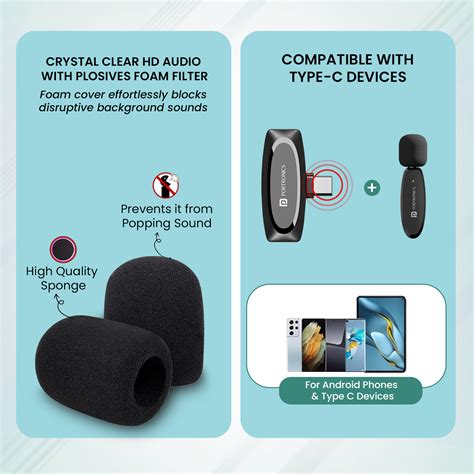 Shop Portronics Latest Dash 7 Type C Wireless Portable Microphone